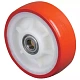 Полиуретановое колесо без крепления ZB-100 мм, 350 кг (обод - полиамид, шарикоподшипник)